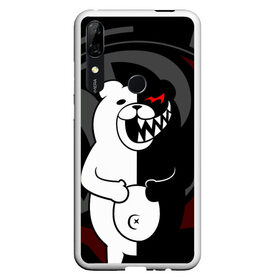 Чехол для Honor P Smart Z с принтом MONOKUMA | МОНОКУМА | DANGANRO в Кировске, Силикон | Область печати: задняя сторона чехла, без боковых панелей | anime | bear | black  white | danganronpa | kurokuma | monodam | monokuma | monomi | monotaro | rabbit | school | shirokuma | аниме | главарь | мoноми | монокума | черно белый | школа