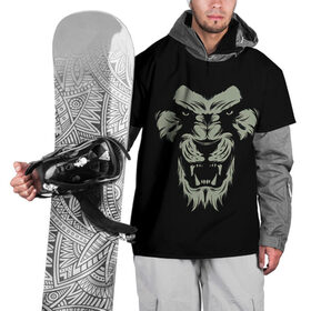 Накидка на куртку 3D с принтом Сердитый лев в Кировске, 100% полиэстер |  | Тематика изображения на принте: angry | lion | predator | лев | сердитый | хищник