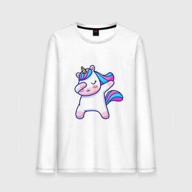 Мужской лонгслив хлопок с принтом Cute unicorn в Кировске, 100% хлопок |  | Тематика изображения на принте: даб | детский единорог | единорог | единорог арт | единорог вектор | единорог даб | радужный единорог | розовый единорог