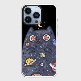 Чехол для iPhone 13 Pro с принтом КОСМИЧЕСКИЙ КОТ в Кировске,  |  | артемис | астероиды | вселенная | галактика | диана | звезды | кометы | космос | кот | котенок | котик | луна | месяц | ночь | планеты | сейлор мун | туманность | черная кошка