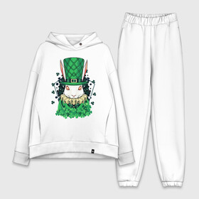 Женский костюм хлопок Oversize с принтом Кроля Крести в Кировске,  |  | saint patricks day | арт | графика | март | патрик | святой патрик