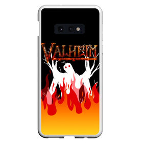 Чехол для Samsung S10E с принтом VALHEIM в Кировске, Силикон | Область печати: задняя сторона чехла, без боковых панелей | coffee stain | valheim | vikings | вальхайм | вальхеим | вальхейм. | викинги | выживание | гарпун бездны | мечи