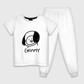 Детская пижама хлопок с принтом ЧИММИ CHIMMY в Кировске, 100% хлопок |  брюки и футболка прямого кроя, без карманов, на брюках мягкая резинка на поясе и по низу штанин
 | Тематика изображения на принте: army | bangtan boys | bt21 | bts | bts stickers | chimmy | cooky | k pop | koya | mang | monster | rap monster | rapmon | rj | rm | shooky | tata | van | бтс | ви | джей хоуп | джонгук | кейпоп | реп монстр | стикеры bts | сюга | чимин | чин