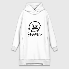 Платье-худи хлопок с принтом SHOOKY | BTS в Кировске,  |  | army | bangtan boys | bt21 | bts | bts stickers | chimmy | cooky | k pop | koya | mang | monster | rap monster | rapmon | rj | rm | shooky | tata | van | бтс | ви | джей хоуп | джонгук | кейпоп | реп монстр | стикеры bts | сюга | чимин | чин