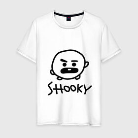 Мужская футболка хлопок с принтом SHOOKY | BTS в Кировске, 100% хлопок | прямой крой, круглый вырез горловины, длина до линии бедер, слегка спущенное плечо. | army | bangtan boys | bt21 | bts | bts stickers | chimmy | cooky | k pop | koya | mang | monster | rap monster | rapmon | rj | rm | shooky | tata | van | бтс | ви | джей хоуп | джонгук | кейпоп | реп монстр | стикеры bts | сюга | чимин | чин