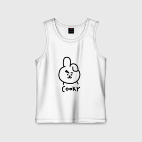 Детская майка хлопок с принтом COOKY | BTS в Кировске,  |  | army | bangtan boys | bt21 | bts | bts stickers | chimmy | cooky | k pop | koya | mang | monster | rap monster | rapmon | rj | rm | shooky | tata | van | бтс | ви | джей хоуп | джонгук | кейпоп | реп монстр | стикеры bts | сюга | чимин | чин