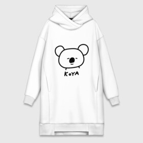 Платье-худи хлопок с принтом KOYA | BTS в Кировске,  |  | army | bangtan boys | bt21 | bts | bts stickers | chimmy | cooky | k pop | koya | mang | monster | rap monster | rapmon | rj | rm | shooky | tata | van | бтс | ви | джей хоуп | джонгук | кейпоп | реп монстр | стикеры bts | сюга | чимин | чин