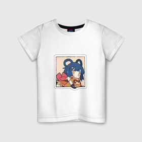 Детская футболка хлопок с принтом Сян Лин в Кировске, 100% хлопок | круглый вырез горловины, полуприлегающий силуэт, длина до линии бедер | арт | милая девочка | милая девушка | мишка | плюшевый мишка | рисунок | сян лин | чиби | чиби персонаж