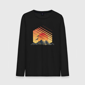 Мужской лонгслив хлопок с принтом Mountain Galaxy Sunset в Кировске, 100% хлопок |  | abstract | art | geometric | geometry | landscape | minimalism | sky | space | sun | абстракция | арт | векторный рисунок | восход | галактика | геометрия | гора | горный пейзаж | горы | закат | картина | космос | минимализм | небо