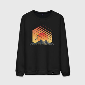 Мужской свитшот хлопок с принтом Mountain Galaxy Sunset в Кировске, 100% хлопок |  | abstract | art | geometric | geometry | landscape | minimalism | sky | space | sun | абстракция | арт | векторный рисунок | восход | галактика | геометрия | гора | горный пейзаж | горы | закат | картина | космос | минимализм | небо