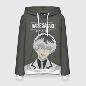 Женская толстовка 3D с принтом HAISE SASAKE Tokyo Ghoul в Кировске, 100% полиэстер  | двухслойный капюшон со шнурком для регулировки, мягкие манжеты на рукавах и по низу толстовки, спереди карман-кенгуру с мягким внутренним слоем. | anime | kaneki ken | tokyo ghoul | tokyo ghoul: re | аниме | анимэ | гули | джузо сузуя | канеки кен | кузен йошимура | наки | нишики нишио | ре | ренджи йомо | ризе камиширо | токийский гуль | тоука киришима | ута