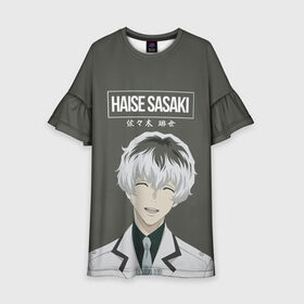 Детское платье 3D с принтом HAISE SASAKE Tokyo Ghoul в Кировске, 100% полиэстер | прямой силуэт, чуть расширенный к низу. Круглая горловина, на рукавах — воланы | anime | kaneki ken | tokyo ghoul | tokyo ghoul: re | аниме | анимэ | гули | джузо сузуя | канеки кен | кузен йошимура | наки | нишики нишио | ре | ренджи йомо | ризе камиширо | токийский гуль | тоука киришима | ута