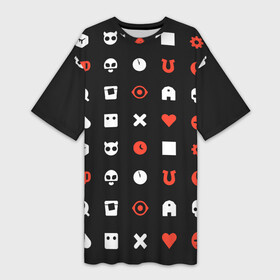 Платье-футболка 3D с принтом Любовь смерть и роботы (Логотипы) в Кировске,  |  | лого | минимализм | сериал | стикеры