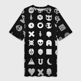 Платье-футболка 3D с принтом Любовь смерть и роботы в Кировске,  |  | лого | минимализм | рисунок | сериал | стикеры