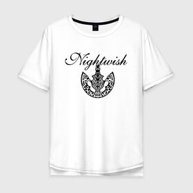 Мужская футболка хлопок Oversize с принтом Nightwish Logo / Найтвиш (Z) в Кировске, 100% хлопок | свободный крой, круглый ворот, “спинка” длиннее передней части | music | night wish | nightwish | nuclear blast | rock | spinefarm | лого | музыка | найт виш | найтвиш | рок | симфоник метал | тарья турунен | флор янсен