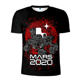 Мужская футболка 3D спортивная с принтом МАРС 2020, Perseverance в Кировске, 100% полиэстер с улучшенными характеристиками | приталенный силуэт, круглая горловина, широкие плечи, сужается к линии бедра | mars 2020 | nasa | perseverance | космос | марс | марс 2020 | марсоход | персеверенс