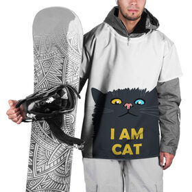 Накидка на куртку 3D с принтом I AM CAT в Кировске, 100% полиэстер |  | Тематика изображения на принте: animal | cat | i am cat | meow | животное | зверь | кот | кошка | мяу