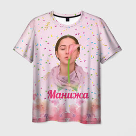 Мужская футболка 3D с принтом Манижа Manizha в Кировске, 100% полиэфир | прямой крой, круглый вырез горловины, длина до линии бедер | manizha | далеровна | душанбе | евровидение | евровидение 2021 | манижа | певица | таджикистан | хамраева