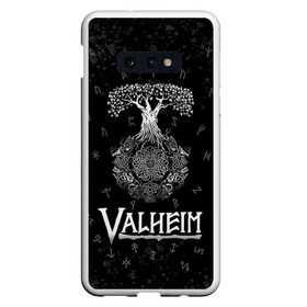 Чехол для Samsung S10E с принтом Valheim Руны Иггдрасиль в Кировске, Силикон | Область печати: задняя сторона чехла, без боковых панелей | valheim | вальхейм | дерево | иггдрасиль | игдрасиль | игра | икдросиль | логотип игры | мировое древо | много рун | паттерн | руна | руны