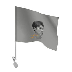 Флаг для автомобиля с принтом Ли Мин Хо Lee Min Ho в Кировске, 100% полиэстер | Размер: 30*21 см | lee min ho | автограф | дорамы | ли мин хо | песни | профиль | роли | фильмы | фото