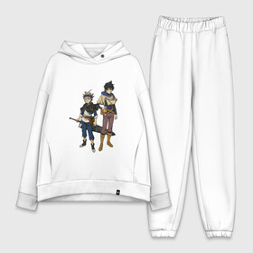 Женский костюм хлопок Oversize с принтом Yuno and Asta в Кировске,  |  | anime | black clover | аниме | аста | лихт. | манга клевер | мультфильм | черный клевер | юно