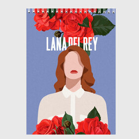 Скетчбук с принтом LANA DEL REY в Кировске, 100% бумага
 | 48 листов, плотность листов — 100 г/м2, плотность картонной обложки — 250 г/м2. Листы скреплены сверху удобной пружинной спиралью | lana del rey | music | лана дел рей | музыка | певица