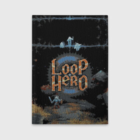 Обложка для автодокументов с принтом Loop Hero в Кировске, натуральная кожа |  размер 19,9*13 см; внутри 4 больших “конверта” для документов и один маленький отдел — туда идеально встанут права | Тематика изображения на принте: games | knight | loop hero | magic | rogue like | russia | steam | sword | герой петли | игры | магия | меч | рогалик | россия | рыцарь | стим