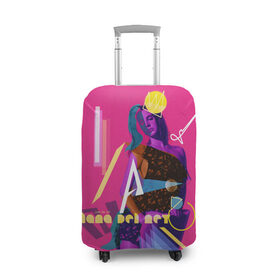 Чехол для чемодана 3D с принтом lana del rey в Кировске, 86% полиэфир, 14% спандекс | двустороннее нанесение принта, прорези для ручек и колес | lana del rey | music | лана дел рей | музыка | певица