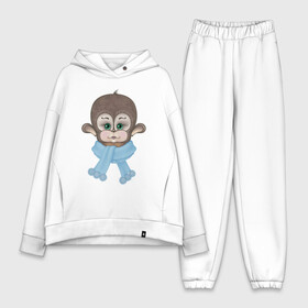 Женский костюм хлопок Oversize с принтом обезьянка малышка в Кировске,  |  | обезьяна | обезьянка | обезьяны | рисунок обезьяны | смешная обезьяна