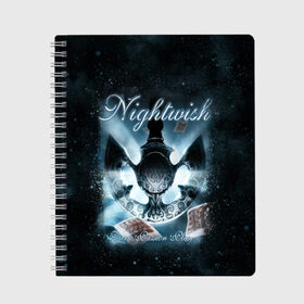 Тетрадь с принтом NIGHTWISH в Кировске, 100% бумага | 48 листов, плотность листов — 60 г/м2, плотность картонной обложки — 250 г/м2. Листы скреплены сбоку удобной пружинной спиралью. Уголки страниц и обложки скругленные. Цвет линий — светло-серый
 | Тематика изображения на принте: metal | nightwish | tarja turunen | метал | музыка | найтвиш | рок | симфо метал | тарья турунен