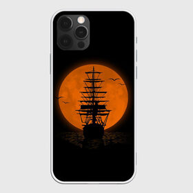 Чехол для iPhone 12 Pro Max с принтом Корабль и луна в Кировске, Силикон |  | moon | night | sea | ship | корабль | луна | море | ночь