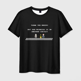 Мужская футболка 3D с принтом Марио Ёршик в Кировске, 100% полиэфир | прямой крой, круглый вырез горловины, длина до линии бедер | 8bit | dendy | game over | sega | super mario | ёршик | игра | прикол | ретро | супер марио