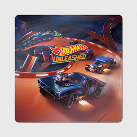 Магнит виниловый Квадрат с принтом Hot Wheels Unleashed в Кировске, полимерный материал с магнитным слоем | размер 9*9 см, закругленные углы | auto | avto | car | game | hot | hotweels | race | weels | wheels | авто | автоспорт | гонки | игра | игрушка | машина | модель | хот вилс