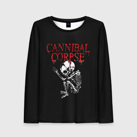 Женский лонгслив 3D с принтом Cannibal Corpse | 1 в Кировске, 100% полиэстер | длинные рукава, круглый вырез горловины, полуприлегающий силуэт | band | cannibal corpse | metal | music | rock | атрибутика | группа | метал | музыка | рок