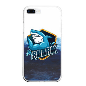 Чехол для iPhone 7Plus/8 Plus матовый с принтом Акула в Кировске, Силикон | Область печати: задняя сторона чехла, без боковых панелей | ocean | shark | акула | млекопитающие | море | океан