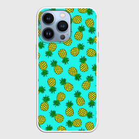 Чехол для iPhone 13 Pro с принтом Ананасы аква в Кировске,  |  | ananas | aqua | exotic | food | pineapple | summer | tropical | аква | ананасики | ананасы | десерт | джунгли | еда | лето | листья | море | овощи | океан | острова | отпуск | пальмы | плоды | пляж | растения | тропики | тропические