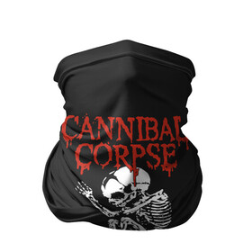 Бандана-труба 3D с принтом Cannibal Corpse в Кировске, 100% полиэстер, ткань с особыми свойствами — Activecool | плотность 150‒180 г/м2; хорошо тянется, но сохраняет форму | cannibal corpse | kreator | slayer | sodom | анархия | блэк метал | гаражный рок | гитара | гранж | дэт метал | металл | панк рок | рок музыка | рок н ролл | рокер | треш метал | труп каннибал | тяжелый рок | хард рок