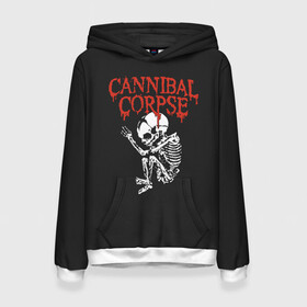 Женская толстовка 3D с принтом Cannibal Corpse в Кировске, 100% полиэстер  | двухслойный капюшон со шнурком для регулировки, мягкие манжеты на рукавах и по низу толстовки, спереди карман-кенгуру с мягким внутренним слоем. | cannibal corpse | kreator | slayer | sodom | анархия | блэк метал | гаражный рок | гитара | гранж | дэт метал | металл | панк рок | рок музыка | рок н ролл | рокер | треш метал | труп каннибал | тяжелый рок | хард рок