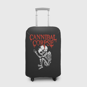 Чехол для чемодана 3D с принтом Cannibal Corpse в Кировске, 86% полиэфир, 14% спандекс | двустороннее нанесение принта, прорези для ручек и колес | cannibal corpse | kreator | slayer | sodom | анархия | блэк метал | гаражный рок | гитара | гранж | дэт метал | металл | панк рок | рок музыка | рок н ролл | рокер | треш метал | труп каннибал | тяжелый рок | хард рок