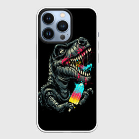 Чехол для iPhone 13 Pro с принтом T REX ЕСТ МОРОЖЕНОЕ в Кировске,  |  | dino | dinosauria | t rex | ti rex | дино | динозавр | парк юрского | т рекс | ти рекс | чудовище | юрский период | ящер | ящерица