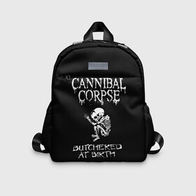 Детский рюкзак 3D с принтом Cannibal Corpse в Кировске, 100% полиэстер | лямки с регулируемой длиной, сверху петелька, чтобы рюкзак можно было повесить на вешалку. Основное отделение закрывается на молнию, как и внешний карман. Внутри дополнительный карман. По бокам два дополнительных кармашка | cannibal corpse | kreator | punk rock | slayer | sodom | анархия | блэк метал | гаражный рок | гранж | дэт метал | металл | панк рок | рок музыка | рок н ролл | рокер | треш метал | труп каннибал | тяжелый рок | хард рок