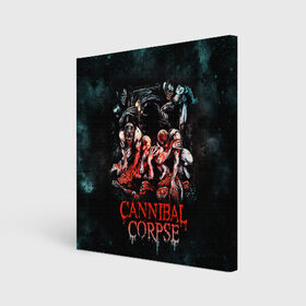 Холст квадратный с принтом Cannibal Corpse в Кировске, 100% ПВХ |  | canibal corpse | cannibal corpse | death metal | группы | дэт метал | канибал корпс | метал | рок