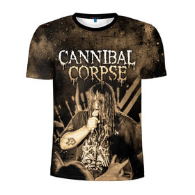 Мужская футболка 3D спортивная с принтом Cannibal Corpse в Кировске, 100% полиэстер с улучшенными характеристиками | приталенный силуэт, круглая горловина, широкие плечи, сужается к линии бедра | canibal corpse | cannibal corpse | death metal | группы | дэт метал | канибал корпс | метал | рок