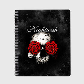 Тетрадь с принтом NIGHTWISH в Кировске, 100% бумага | 48 листов, плотность листов — 60 г/м2, плотность картонной обложки — 250 г/м2. Листы скреплены сбоку удобной пружинной спиралью. Уголки страниц и обложки скругленные. Цвет линий — светло-серый
 | metal | nightwish | tarja turunen | метал | музыка | найтвиш | рок | симфо метал | тарья турунен