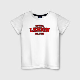 Детская футболка хлопок с принтом Imperial Legion - Skyrim в Кировске, 100% хлопок | круглый вырез горловины, полуприлегающий силуэт, длина до линии бедер | skyrim | solitude | tes | varsity | видеоигры | империя | легион | скайрим | солитьюд | тамриэль
