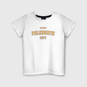 Детская футболка хлопок с принтом Город Фолкрит - Skyrim в Кировске, 100% хлопок | круглый вырез горловины, полуприлегающий силуэт, длина до линии бедер | falkreath | skyrim | tes | varsity | видеоигры | скайрим | фолкрит