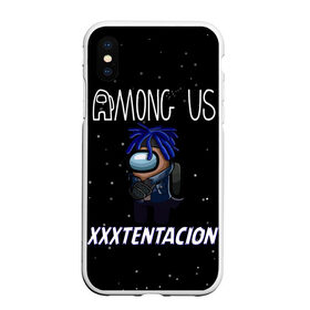 Чехол для iPhone XS Max матовый с принтом Among Us- XXXTENTACION в Кировске, Силикон | Область печати: задняя сторона чехла, без боковых панелей | among | game | hip hop | rap | space | star | us | амонг ас | герои | детям | звезды | игры | икс | космос | музыка | рэп | тентасьон | хип хоп | экс