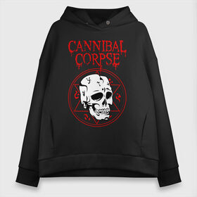 Женское худи Oversize хлопок с принтом CANNIBAL CORPSE в Кировске, френч-терри — 70% хлопок, 30% полиэстер. Мягкий теплый начес внутри —100% хлопок | боковые карманы, эластичные манжеты и нижняя кромка, капюшон на магнитной кнопке | cannibal corpse | evisceration plague | hammer smashed face. | violence unimagined | дэт метал | музыка | рок | труп каннибала