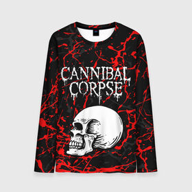 Мужской лонгслив 3D с принтом CANNIBAL CORPSE в Кировске, 100% полиэстер | длинные рукава, круглый вырез горловины, полуприлегающий силуэт | Тематика изображения на принте: cannibal corpse | evisceration plague | hammer smashed face. | violence unimagined | дэт метал | музыка | рок | труп каннибала