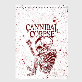 Скетчбук с принтом Cannibal Corpse в Кировске, 100% бумага
 | 48 листов, плотность листов — 100 г/м2, плотность картонной обложки — 250 г/м2. Листы скреплены сверху удобной пружинной спиралью | canibal corpse | cannibal corpse | death metal | группы | дэт метал | канибал корпс | метал | рок